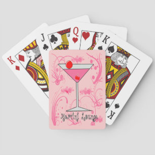 Roze Martini - Martini Lounge Bicycle Speekcard Speelkaarten
