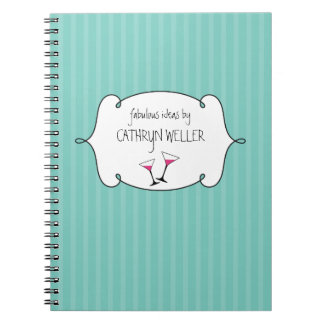 Roze martini mode strepen prachtig idee dagboek notitieboek