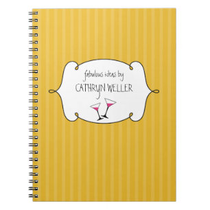 Roze martini mode strepen prachtig idee dagboek notitieboek