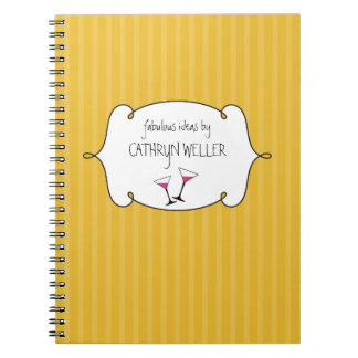 Roze martini mode strepen prachtig idee dagboek notitieboek