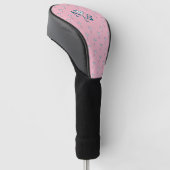 Roze Martini Monogram Golfheadcover (Schuin)