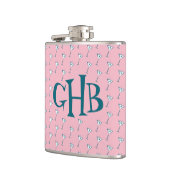 Roze Martini Monogram Heupfles (Links)