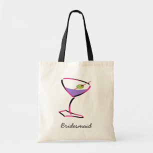 roze martini tote bag