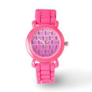 Roze Masker Honu en Tiki Horloge