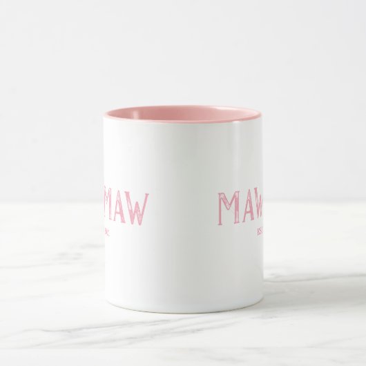 Roze MawMaw Jaar ingesteld Mok (Midden)