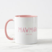 Roze MawMaw Jaar ingesteld Mok (Links)