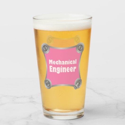 Roze Mechanisch Ingenieursbevestigingsmiddel Glas (Voorkant gevuld)