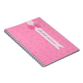  roze medaillon-dameskutje met naam notitieboek (Rechterzijde)