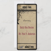 Roze medieval, renaissance Wedding Invitations Kaart (Achterkant)