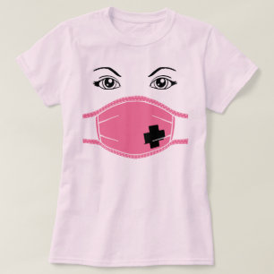 Roze medisch masker Grafisch T-shirt