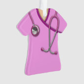 Roze medische krabben ornament (voorkant)