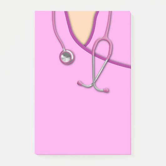 Roze medische krabben post-it® notes (Voorkant)