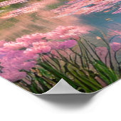 Roze meer in het bos poster (Hoek)