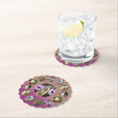 Roze Meerkat verrassend, papieren Onderzetters (Insitu)