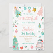 Roze Meest Wonderful Tijd van het Jaar Verjaardag Kaart (Voorkant)