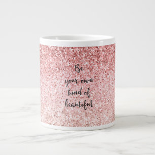 Roze meidenmeisje Glitzy Glam Glitter Prachtig Extra Grote Beker
