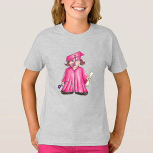 Roze meisje Afstuderen persoonlijk Afstuderen T-shirt