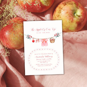 Roze Meisje Appel Van Onze Oog Klerenlijn Baby Sho Kaart