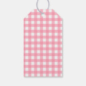 Roze meisje Baby shower Hartelijk dank Cadeaulabel (Achterkant)