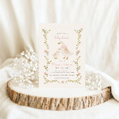  roze meisje Baby shower Kaart