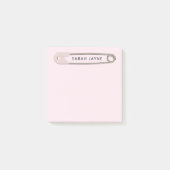 Roze Meisje Baby shower Luier Pin Sticky Notes (Voorkant)