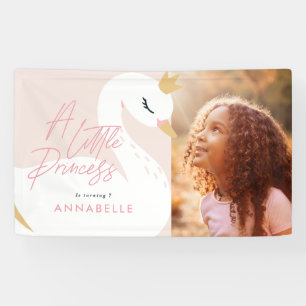 Roze meisje elegant fotofeestje spandoek