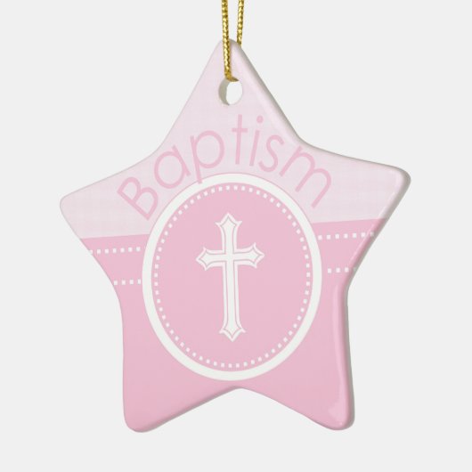 , Roze meisje Kind van God Baptisme Keramisch Ornament (Links)
