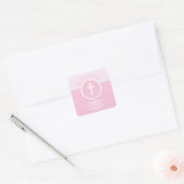, Roze meisje Kind van God Baptisme Vierkante Sticker (Envelop)