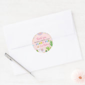 Roze Meisje Llama Verjaardagsfeest Labels (Envelop)