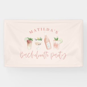 Roze meisje moderne drinken weekend bachelorette spandoek