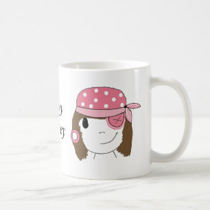 Roze Meisje Piraat Koffiemok