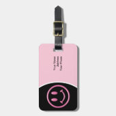 Roze meisje Smileface Labels (Voorkant verticaal)