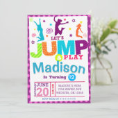 ROZE MEISJE SPRING FEest VERJAARDAGSUITNODIGING TE Kaart (Staand voorkant)