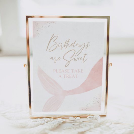 Roze meisje van de geboorte poster