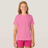 Roze meisjes' Basic T-Shirt (Voorkant volledig)