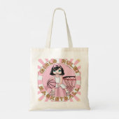Roze meisjes basketbal tote bag (Achterkant)