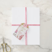 Roze Meisjes Spa Feest Bedankt Label Cadeaulabel (Met Touw)