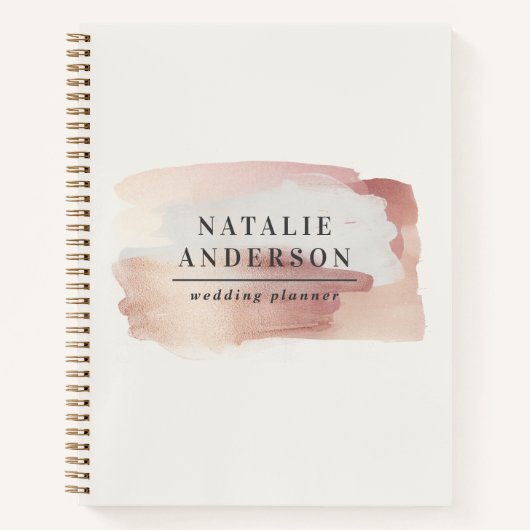 Roze meisjesachtig roze goud modern stijlvol jouw notitieboek (Voorkant)