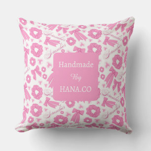 Roze Meisjesachtige Scrunchies Patroon Mooie Haar Kussen