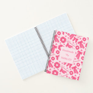 Roze Meisjesachtige Scrunchies Patroon Mooie Haar  Notitieboek