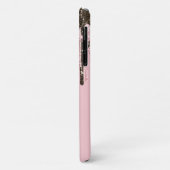 Roze meisjesvrouwen met zwarte scriptnaam Case-Mate iPhone case (Achterkant/links)