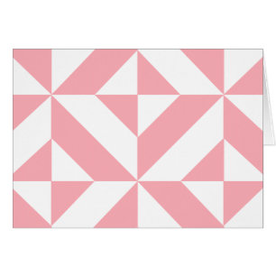 Roze Melon Geometric Deco Cube Patroon