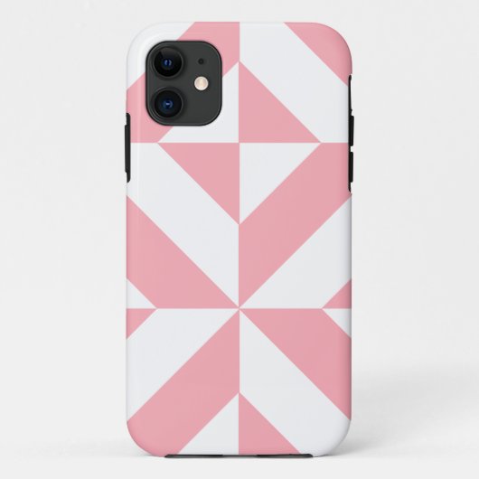 Roze Melon Geometric Deco Cube Patroon Case-Mate iPhone Case (Achterkant)
