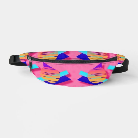 Roze Memphis Neon Fun Epic Driehoeken Heuptasje (Voorkant)