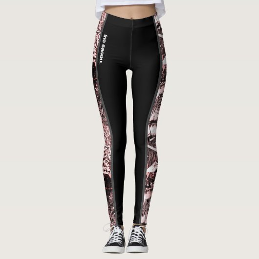 Roze mengsel leggings (Voorkant)