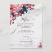 roze menu Moederdag van Floral Marmer (Voorkant)