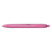 Roze Meow Kat Zwarte Inkt Pen (Achterkant)