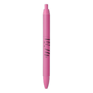 Roze Meow Kat Zwarte Inkt Pen