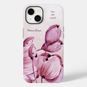 Roze Merlot Pioenrozen Buds Gepersonaliseerd Case-Mate iPhone 14 Hoesje