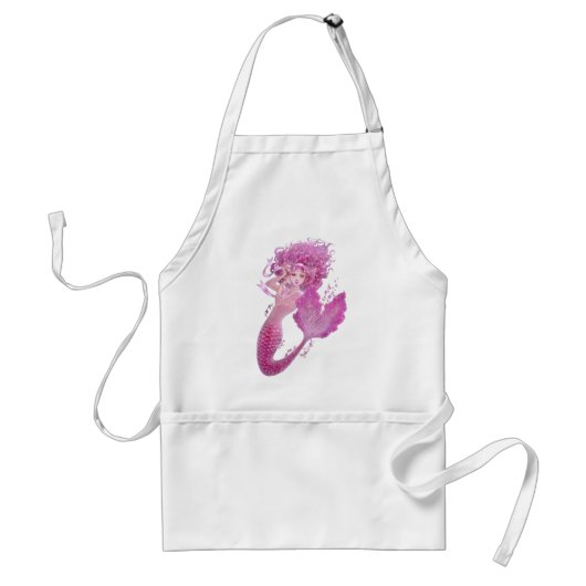Roze Mermaid Apron Standaard Schort (Voorkant)